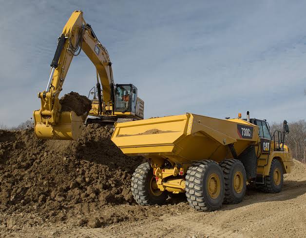 Excavator and Dump Truck